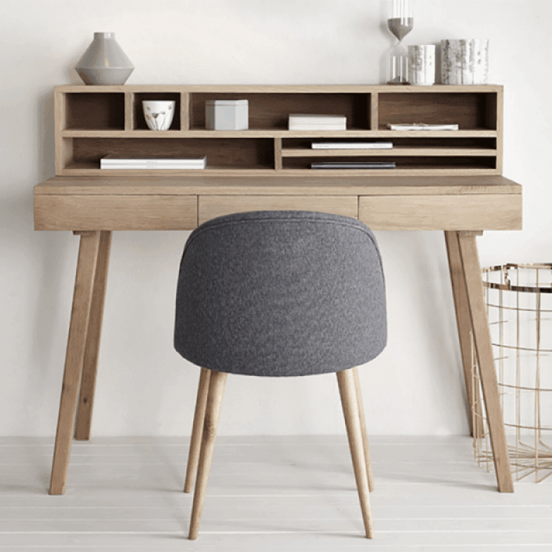Tripple Natural Oak Desk - WOO .Design