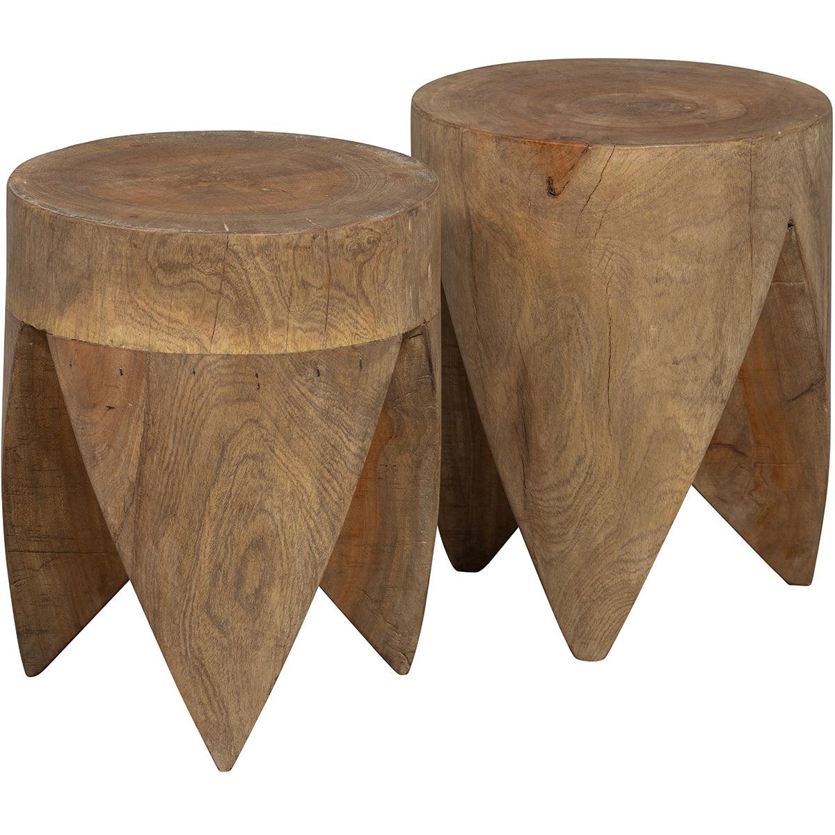 Trunk Natural Wood Removable Side Table (2/Set) - WOO .Design