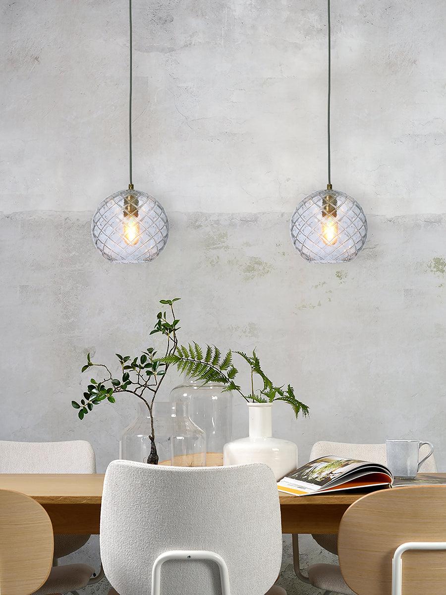 Hanging globe deals lamp