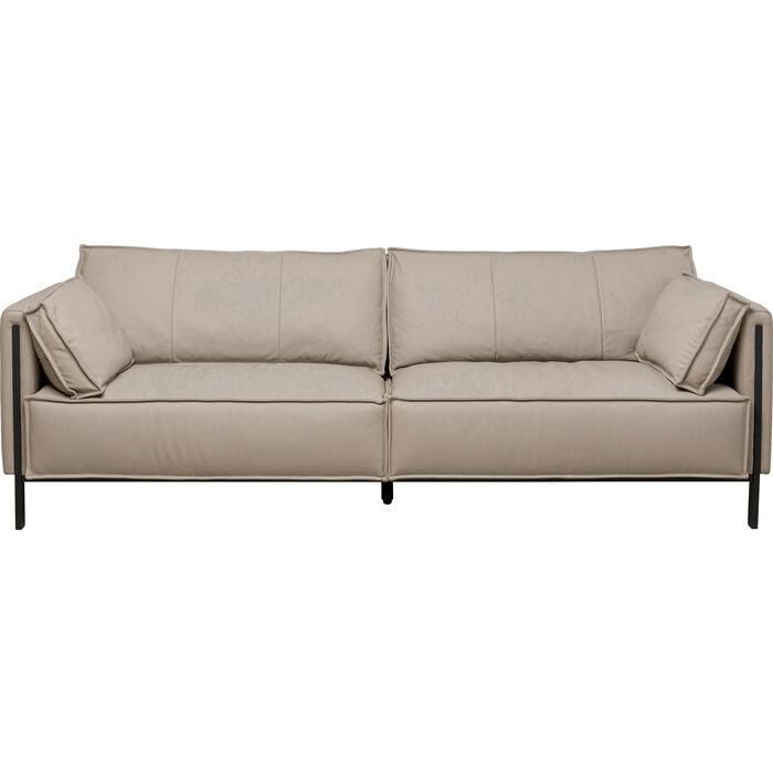 Victor Grey Leather 3 Seater Sofa - WOO .Design