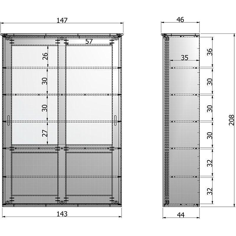 Vince White Pine Wood Sliding Doors Cabinet - WOO .Design