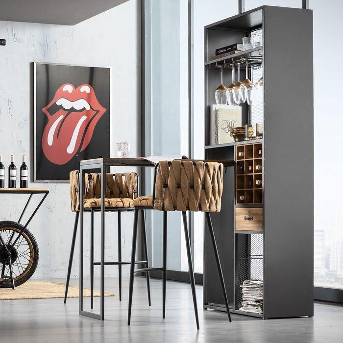 Vinoteca Industrial-Style Bar Cabinet - WOO .Design