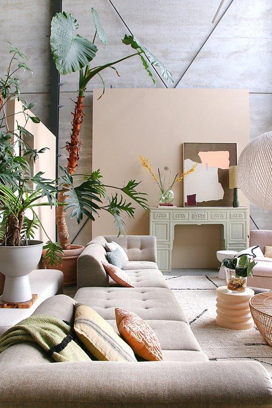 Vint Blend Taupe Linen Couch - Element Left - WOO .Design