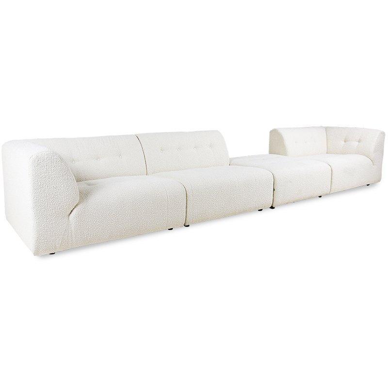 Vint Boucle Cream Couch - Element Right 1.5-Seat - WOO .Design