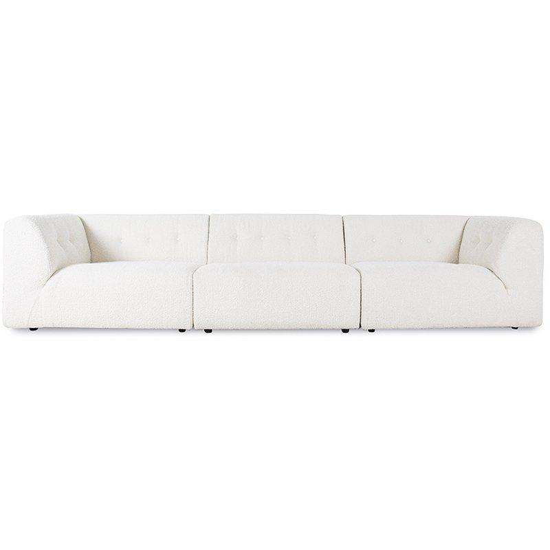 Vint Boucle Cream Couch - Element Small Hocker - WOO .Design