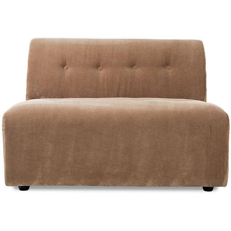 Vint Corduroy Rib Brown Couch - Element Middle 1.5-Seat - WOO .Design
