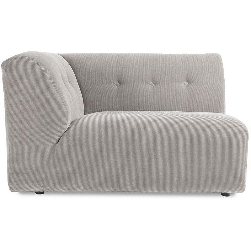 Vint Corduroy Rib Cream Couch - Element Left 1.5-Seat - WOO .Design