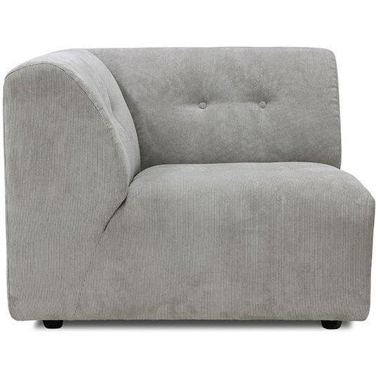 Vint Corduroy Rib Cream Couch - Element Left - WOO .Design