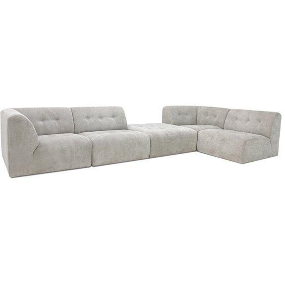 Vint Corduroy Rib Cream Couch - Element Left - WOO .Design