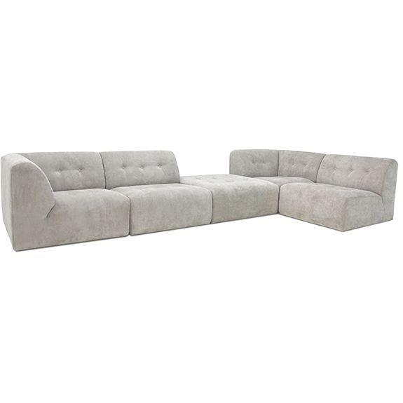 Vint Corduroy Rib Cream Couch - Element Middle 1.5-Seat - WOO .Design