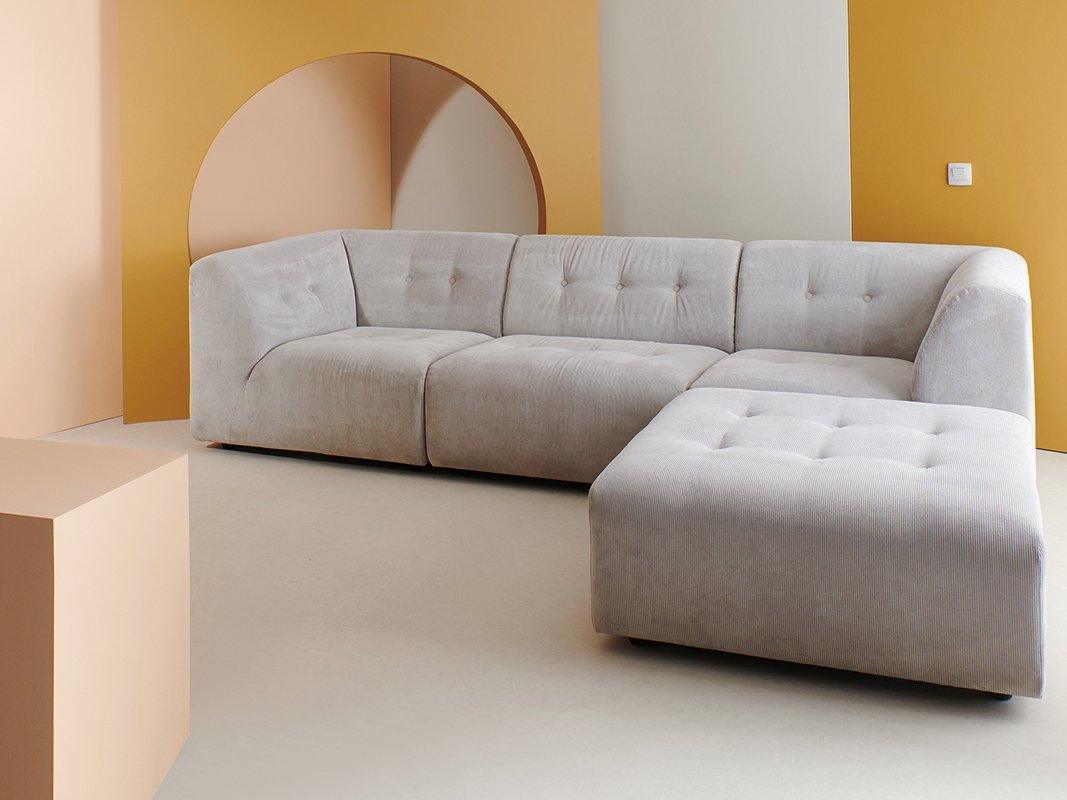 Vint Corduroy Rib Cream Couch - Element Middle - WOO .Design