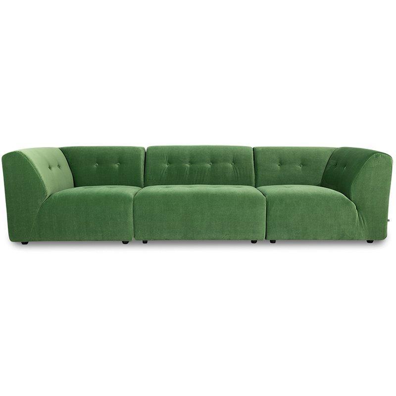 Vint Royal Green Velvet Couch - Element Hocker - WOO .Design