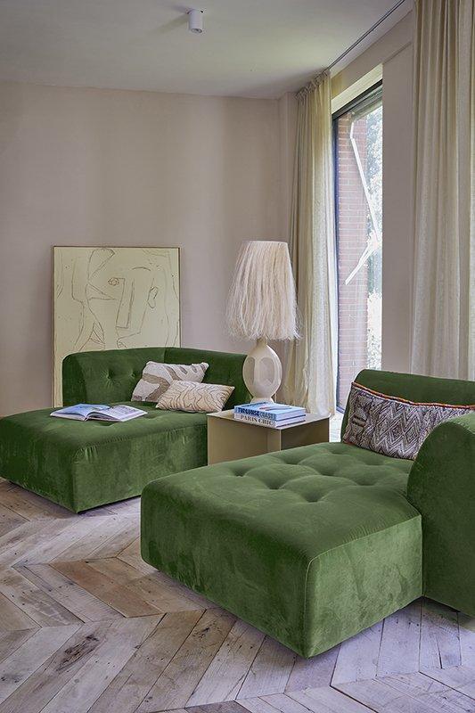 Vint Royal Green Velvet Couch - Element Right Divan - WOO .Design