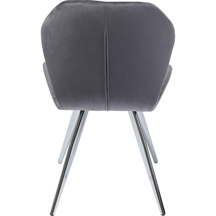 Viva Grey Velvet Chrome Chair (2/Set) - WOO .Design