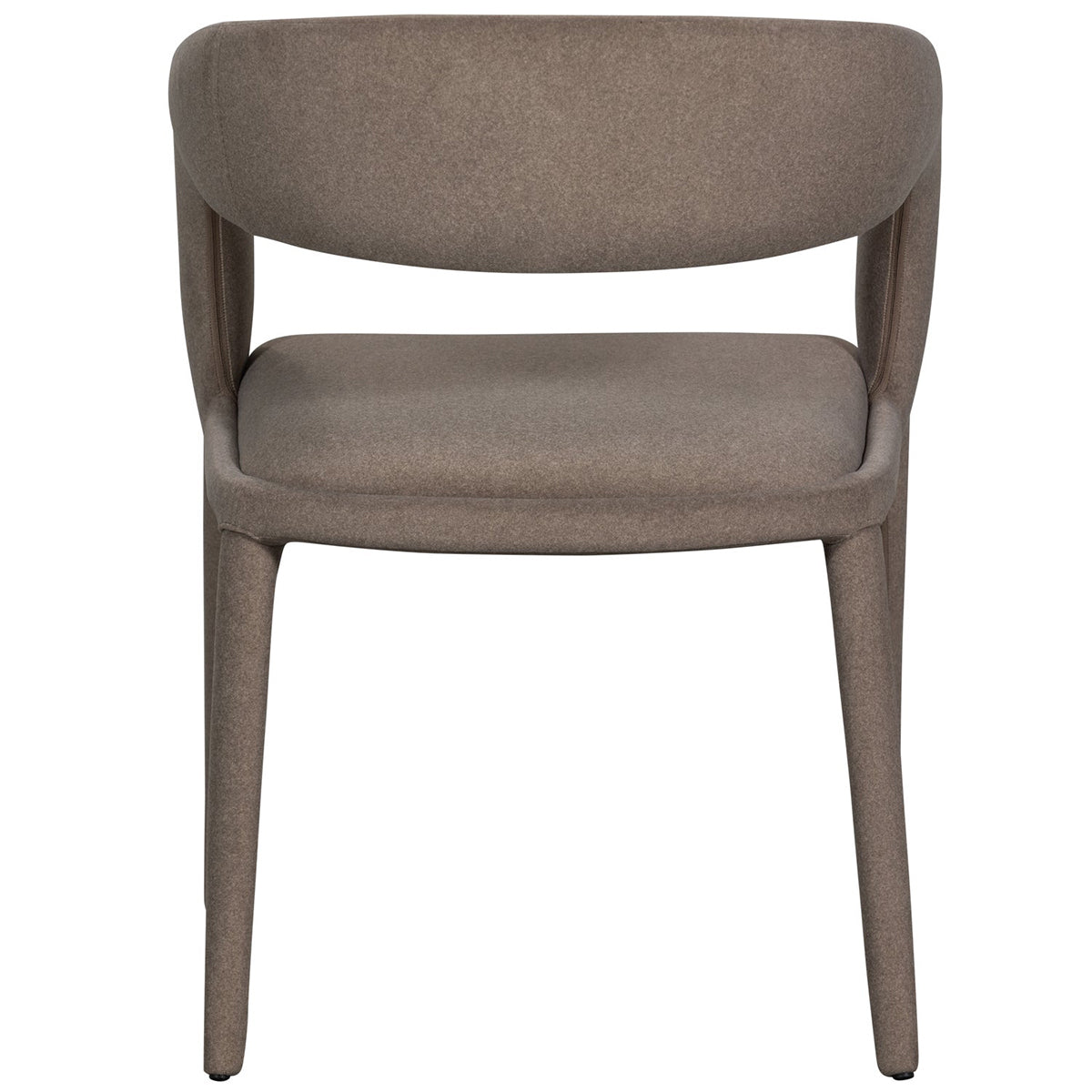 Arms Brown Felt Dining Chair