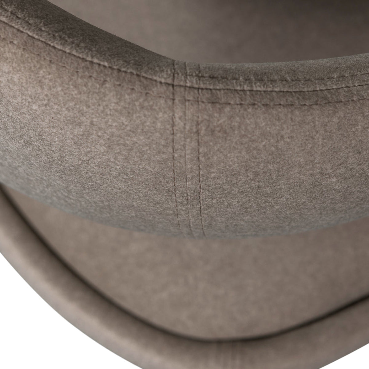 Arms Brown Felt Dining Chair