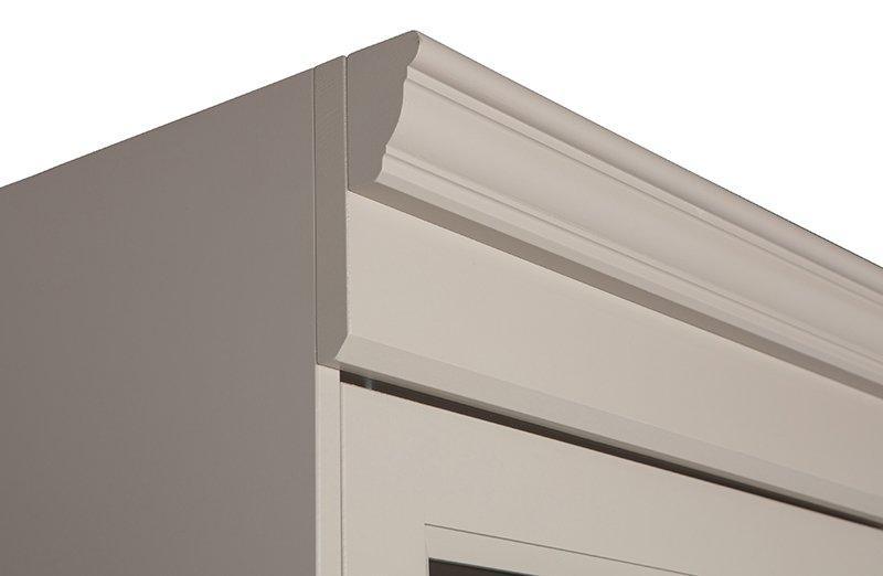 Chow Warm Grey Pine Wood 4 Door Cabinet