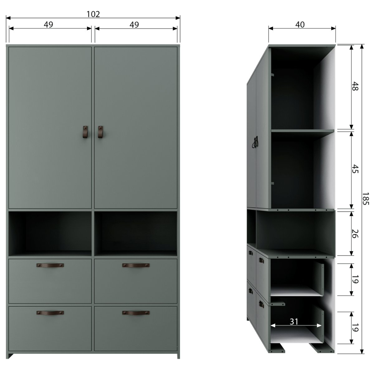 Stage Soap Pine Wood Cabinet