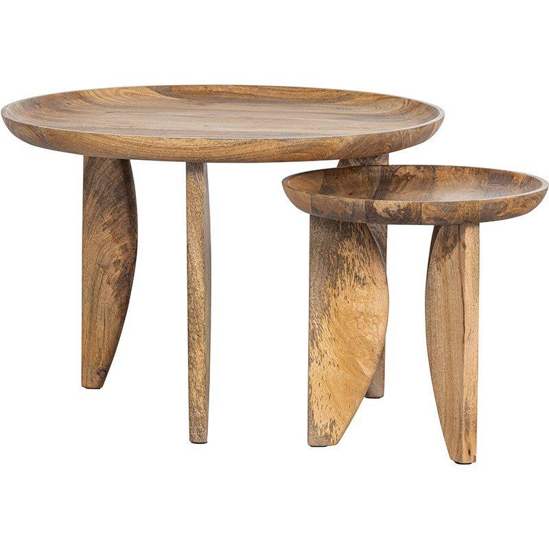 High Heels Mango Wood Side Table (2/Set)