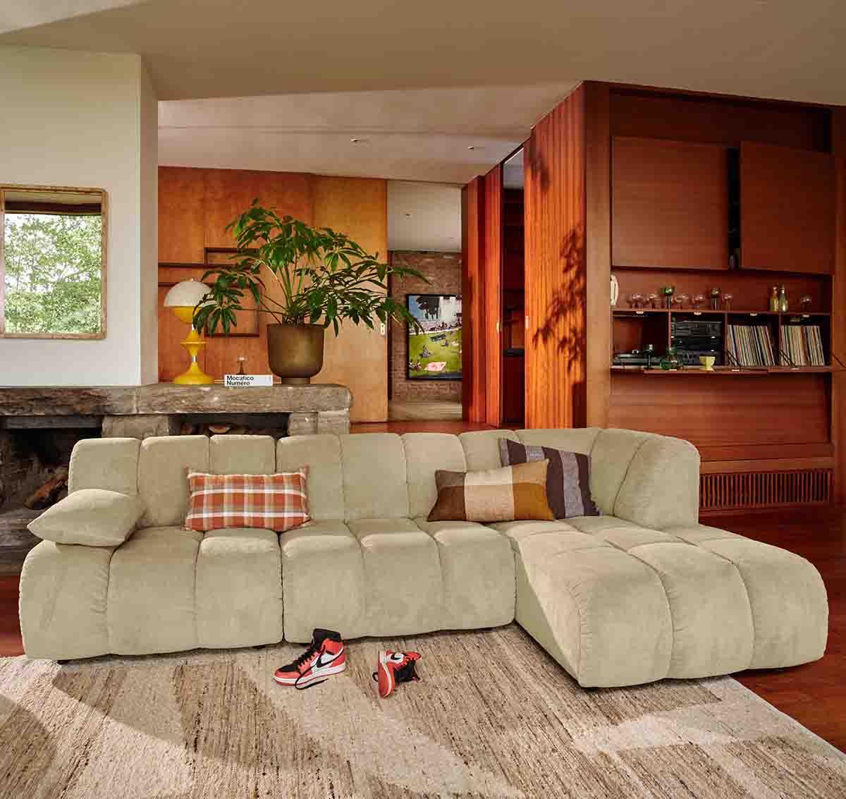 Wave Corduroy Rib Couch - Element Left Divan - WOO .Design