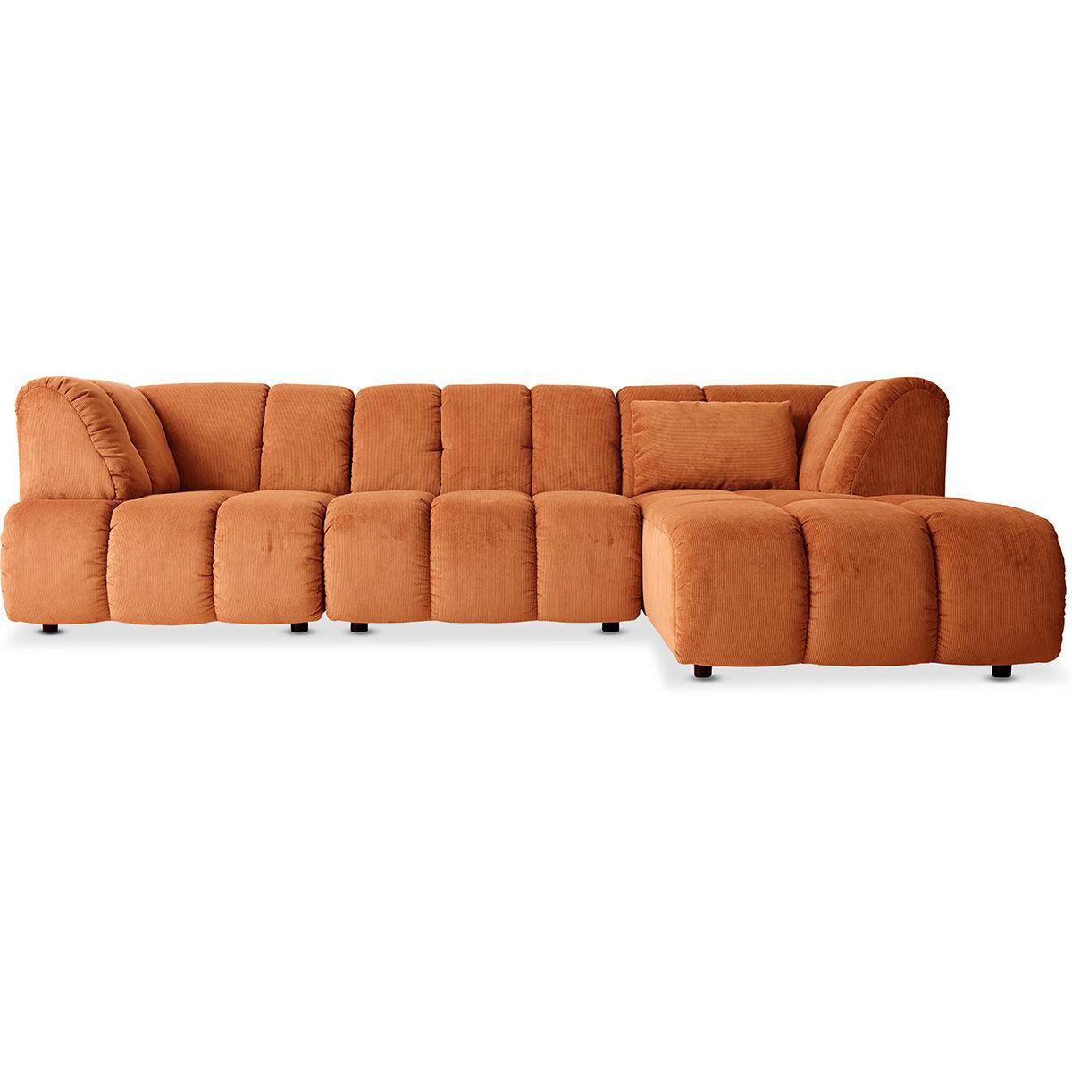 Wave Corduroy Rib Couch - Element Right Divan - WOO .Design