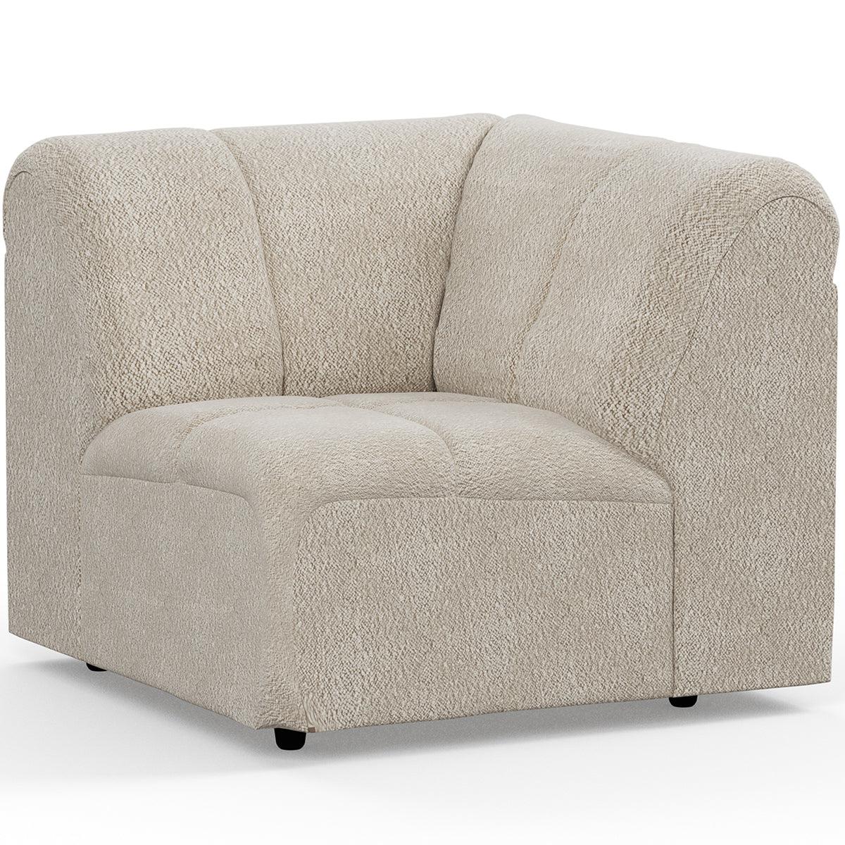 Wave Cream Boucle Couch - Element Corner - WOO .Design