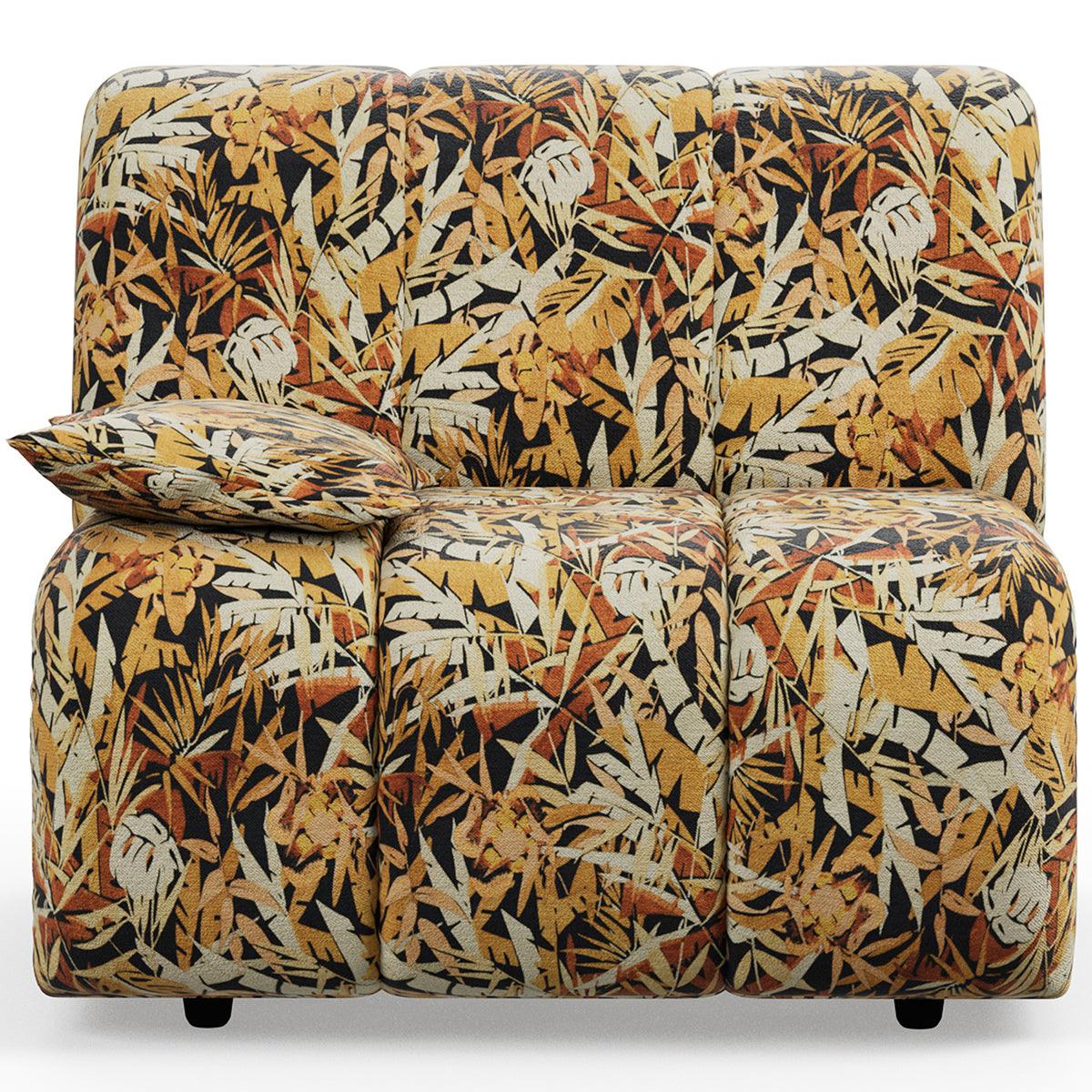 Wave Printed Hollywood Couch - Element Left Low Arm - WOO .Design