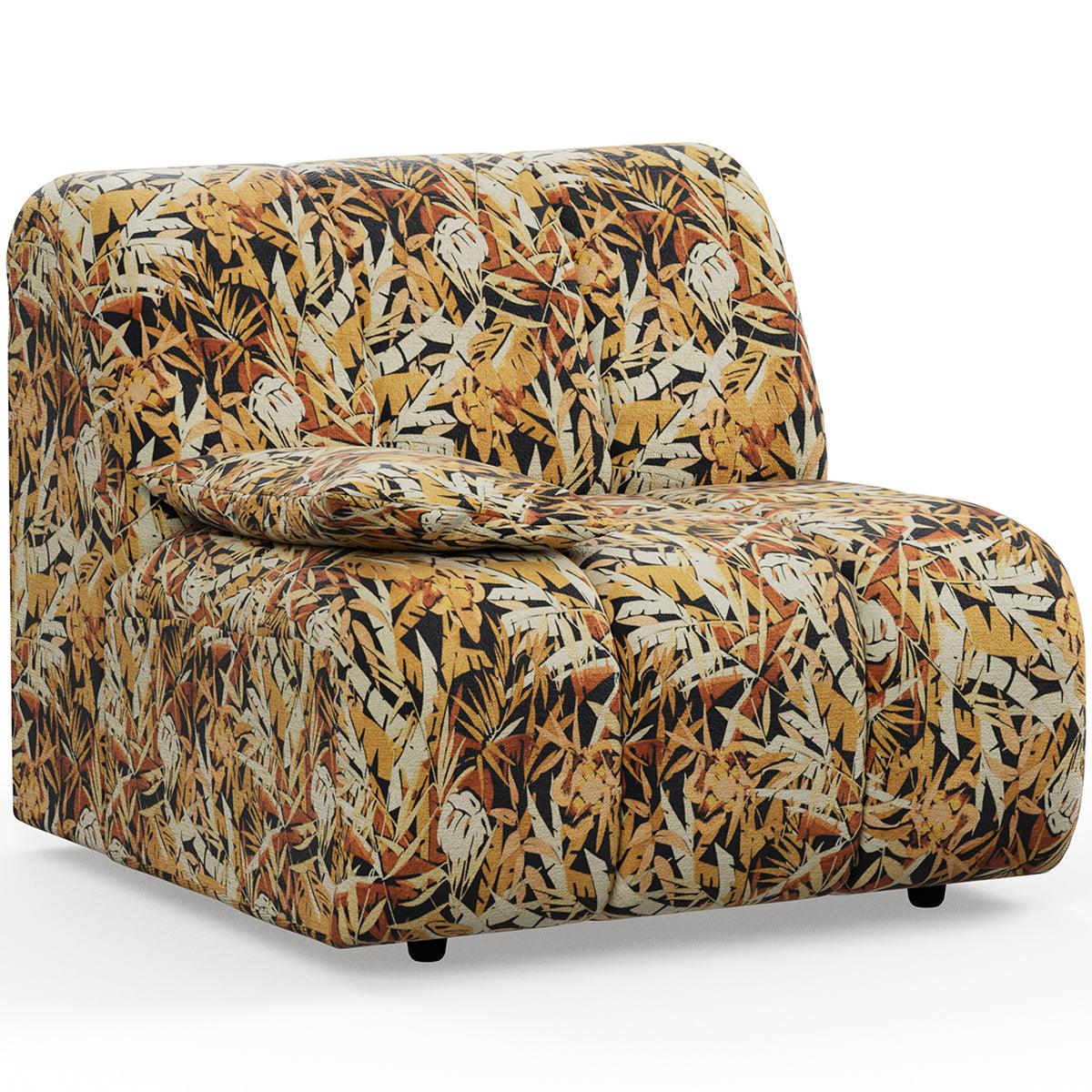 Wave Printed Hollywood Couch - Element Left Low Arm - WOO .Design