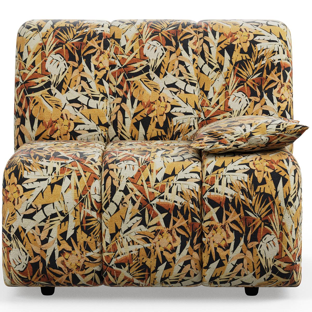 Wave Printed Hollywood Couch - Element Right Low Arm - WOO .Design