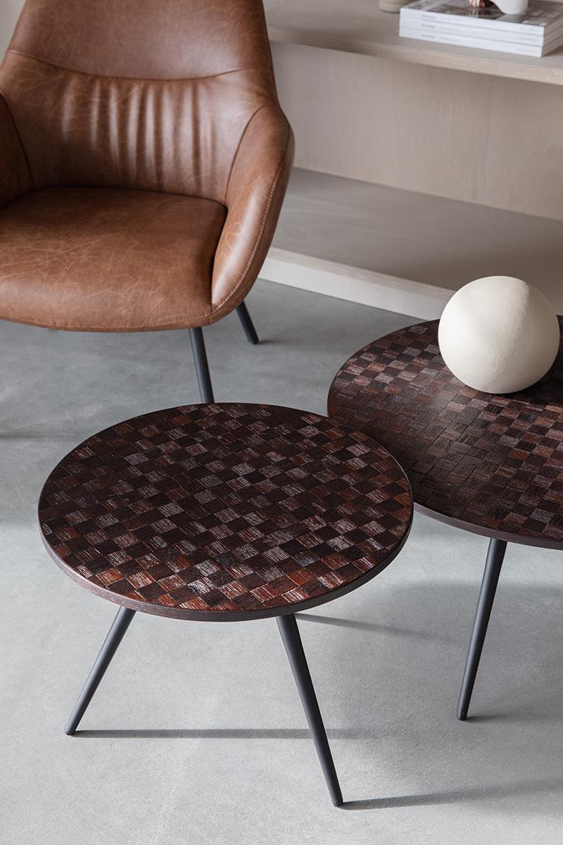 Webster Brown Teak Wood Coffee and Side Table (2/Set) - WOO .Design