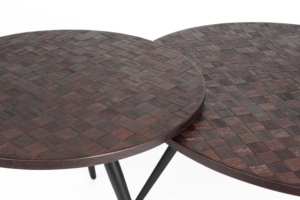 Webster Brown Teak Wood Coffee and Side Table (2/Set) - WOO .Design