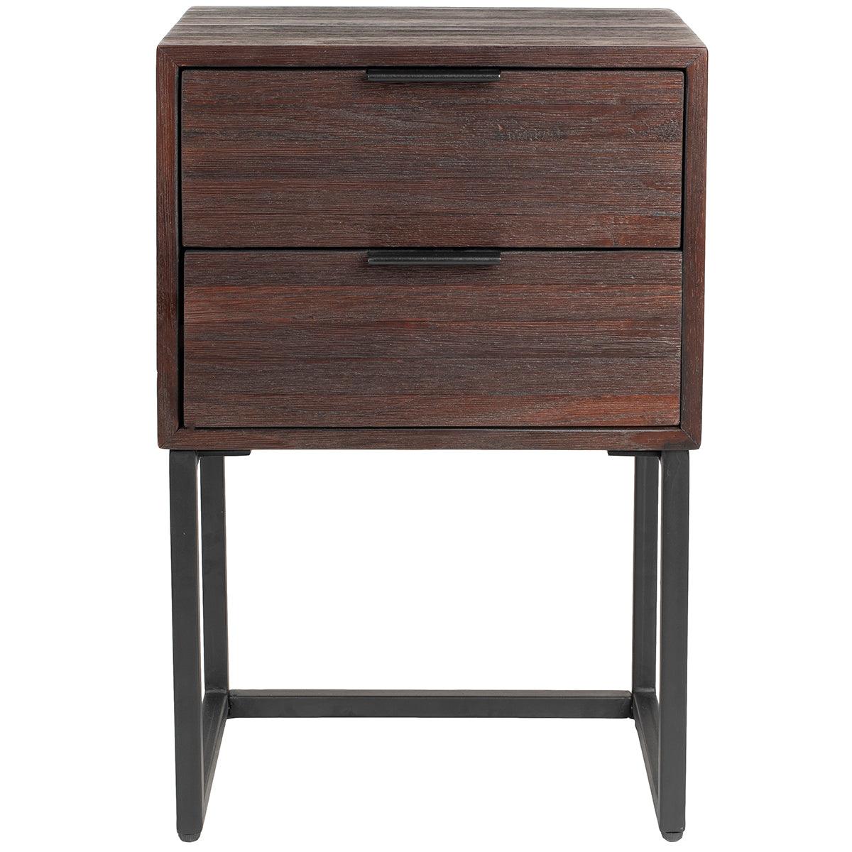 Small natural wood deals nightstand