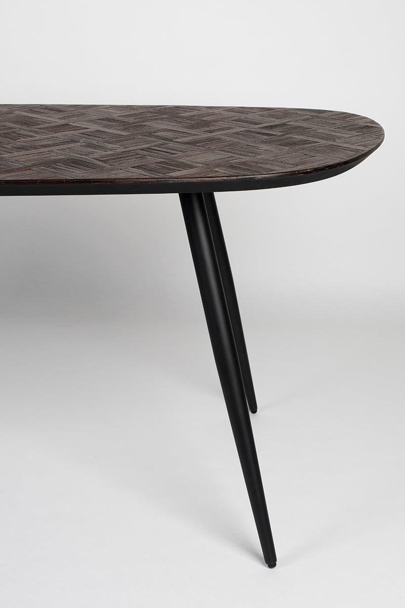 Webster Brown Teak Wood Rectangular Dining Table - WOO .Design