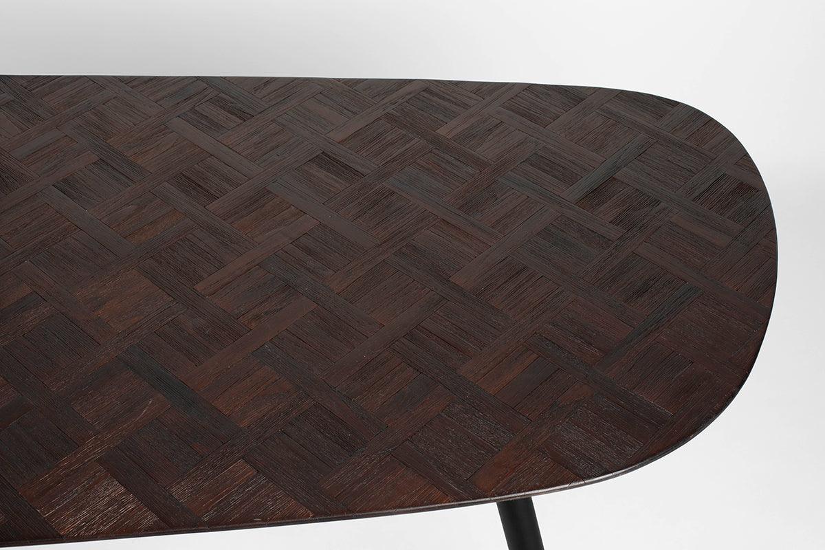 Webster Brown Teak Wood Rectangular Dining Table - WOO .Design