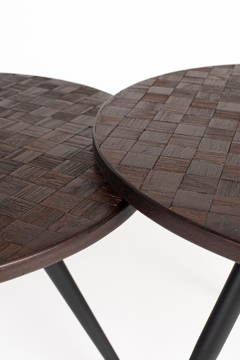 Webster Brown Teak Wood Side Table (2/Set) - WOO .Design