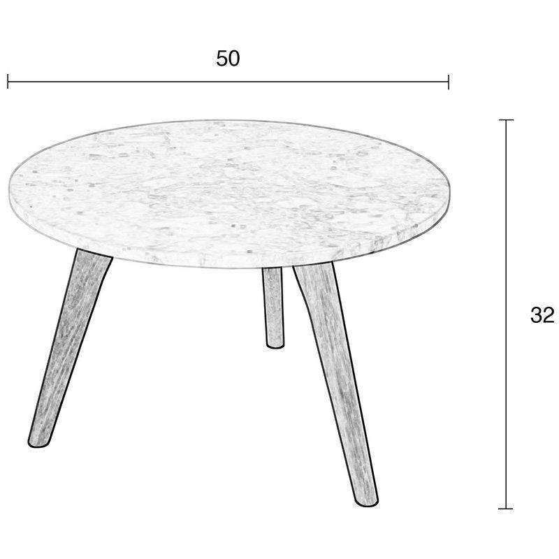 White Stone Side Table - WOO .Design