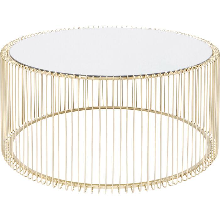 Wire Uno Glass Round Coffee Table - WOO .Design