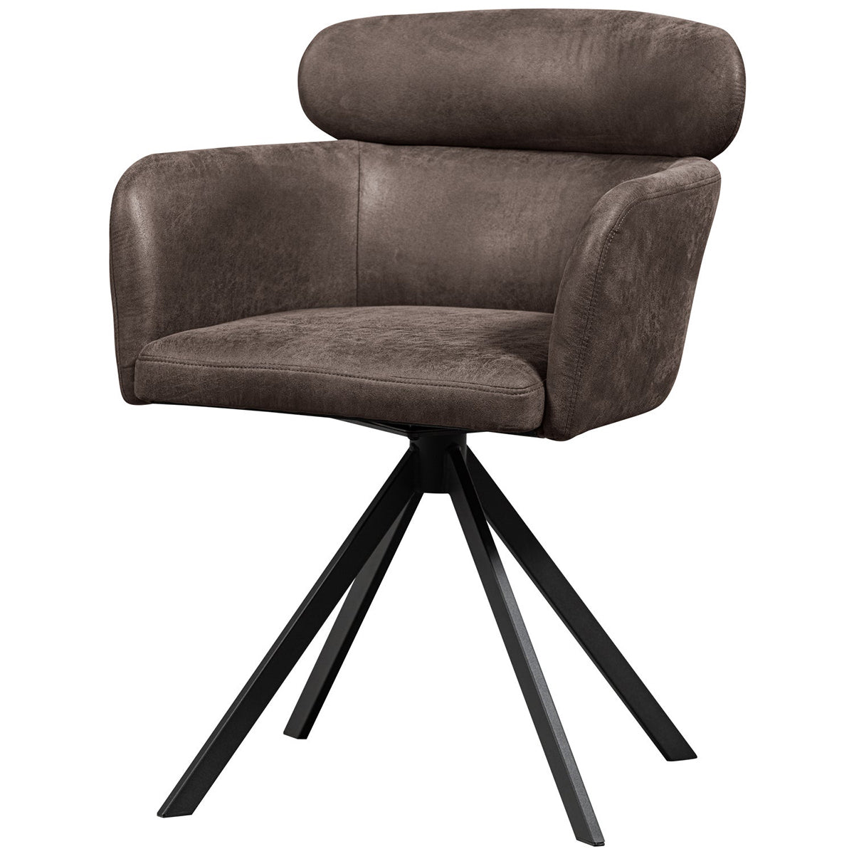 Fenne Petunia Leather Look Swivel Dining Chair