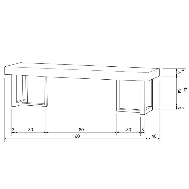 Maxime Natural Recycled Wood Dining Bench