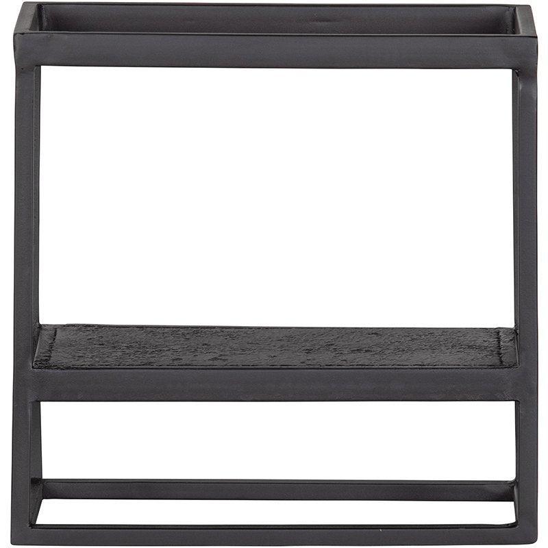 Febe Black Metal Square Wall Rack