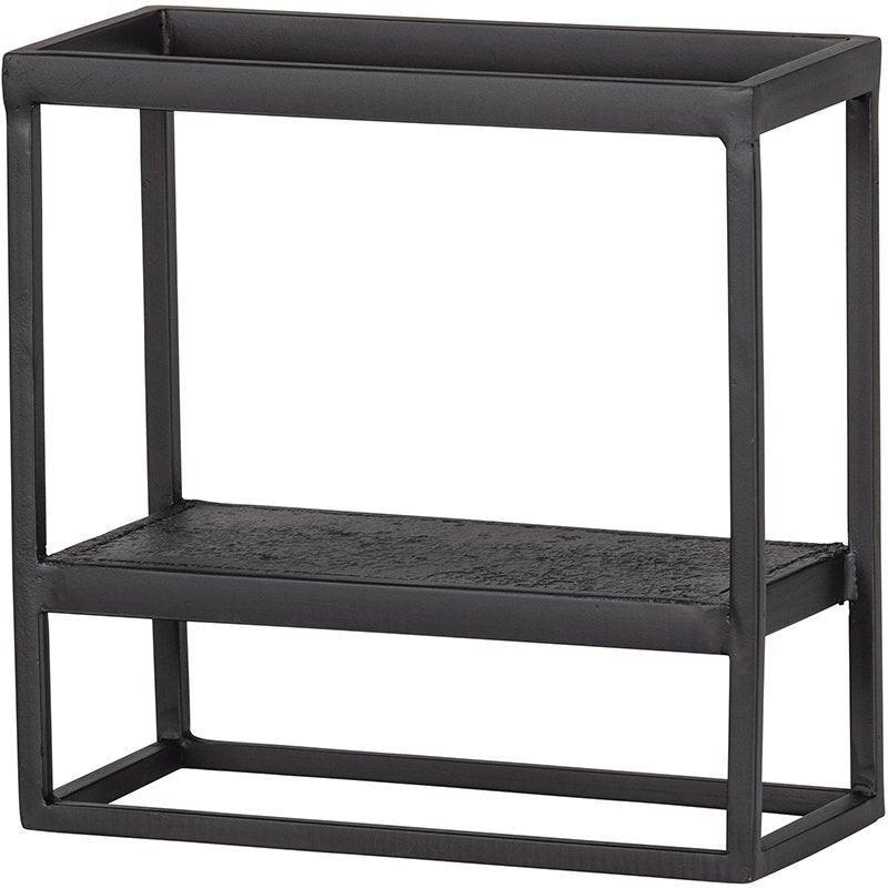 Febe Black Metal Square Wall Rack