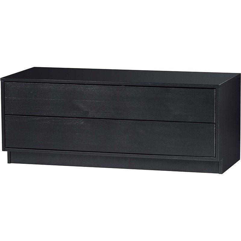 Finca Deep Black Pine Wood TV Cabinet 100 cm