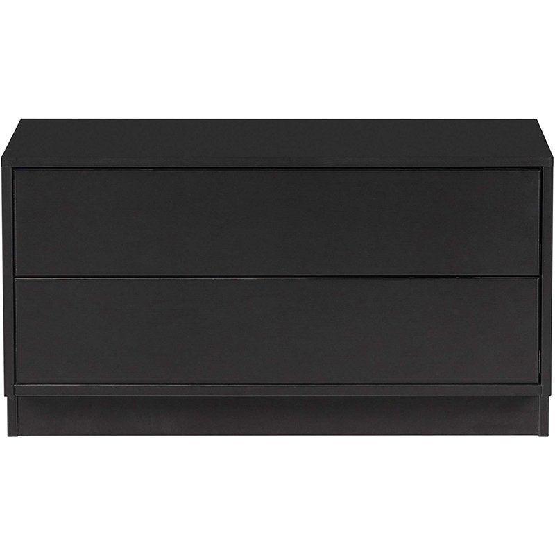 Finca Deep Black Pine Wood TV Cabinet 75 cm