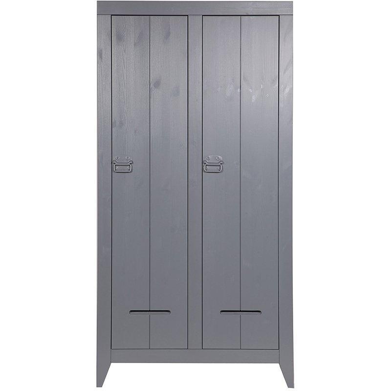 Kluis Steel Grey Pine Wood Cabinet