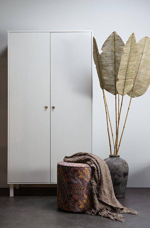 Madu Deep Cloud Grey Pine Wood Wardrobe