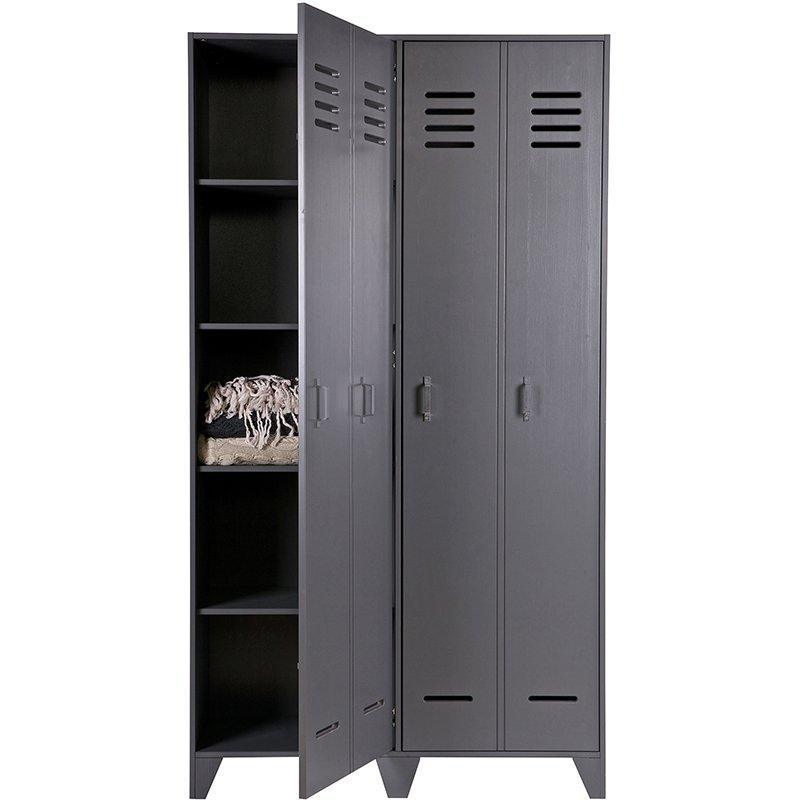 Stijn Pine Wood Locker Cabinet