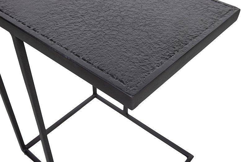 Febe Black Metal U Shape Side Table