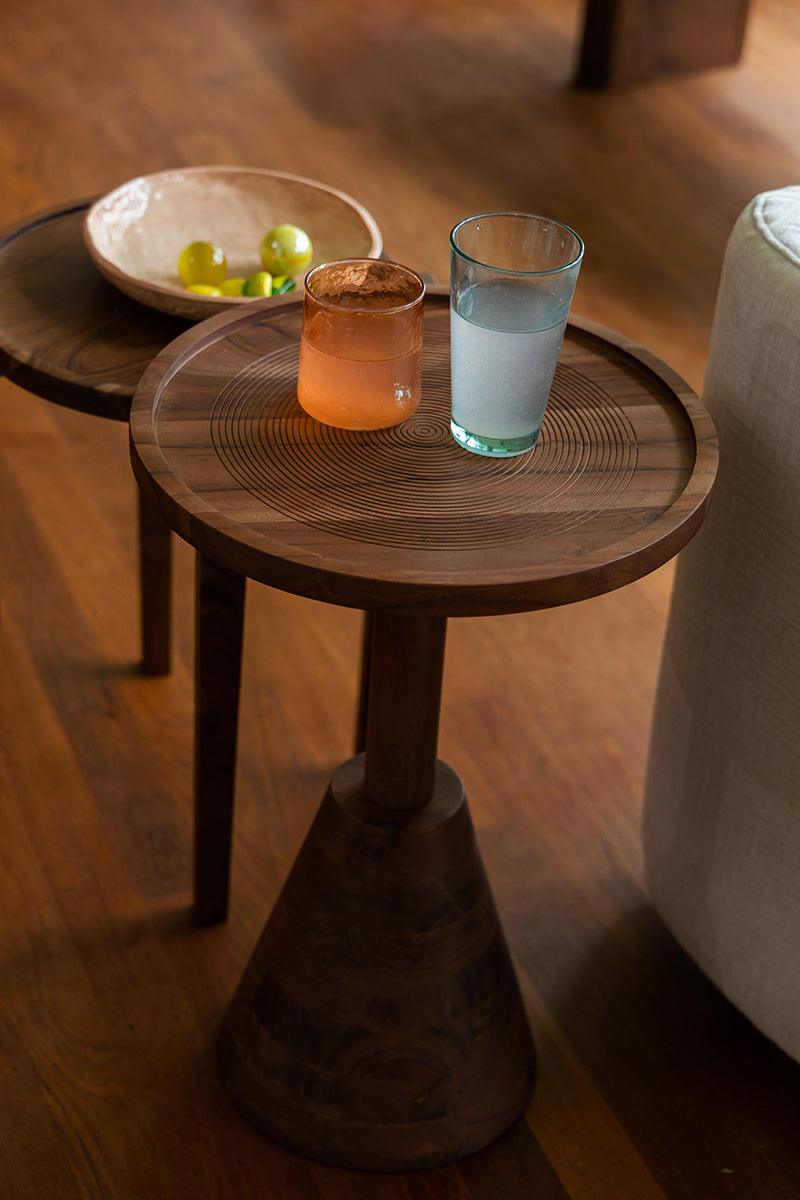 Zion Acacia Wood Side Table - WOO .Design