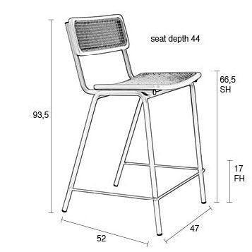 Jort Counter Stool-grey